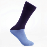 Men_s dress socks_ Sapphire blue block socks_Egyptian cotton